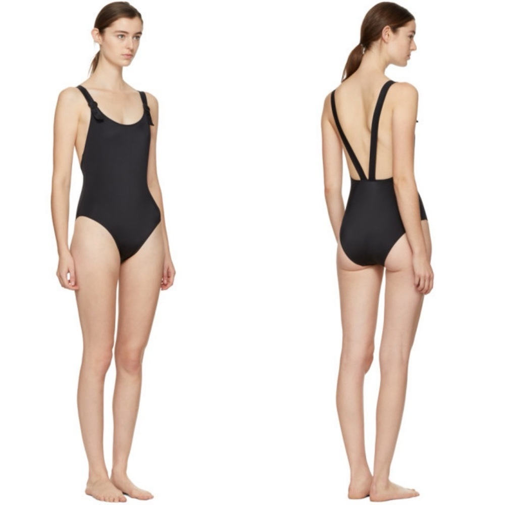 Solid and Striped Black The Lucy Swimsuit